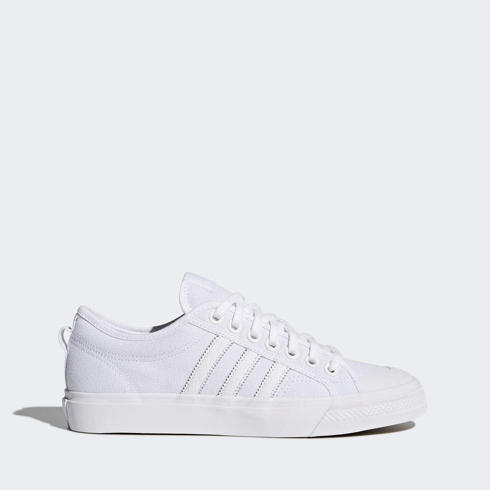 Adidas Nizza χαμηλα - Originals γυναικεια - Ασπρα/Ασπρα/Ασπρα,Μέγεθος: EU 36 – 54 2/3 (878YEGSB)